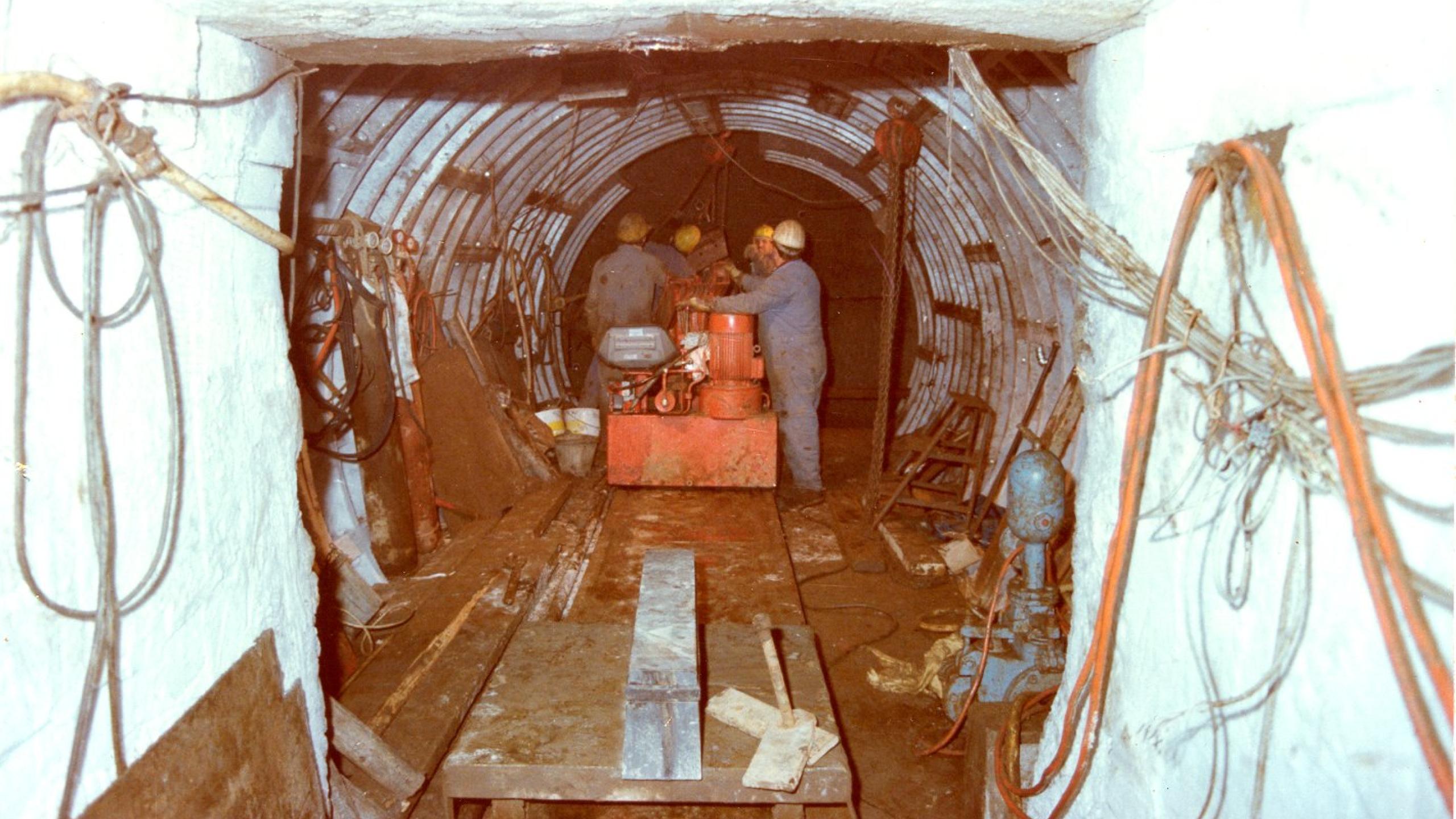 Concrete reinforcement in the gallery